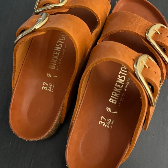 Orange Big Buckle Birkenstock Arizona Size 37 - NEW w/Box - Picture 5 of 6